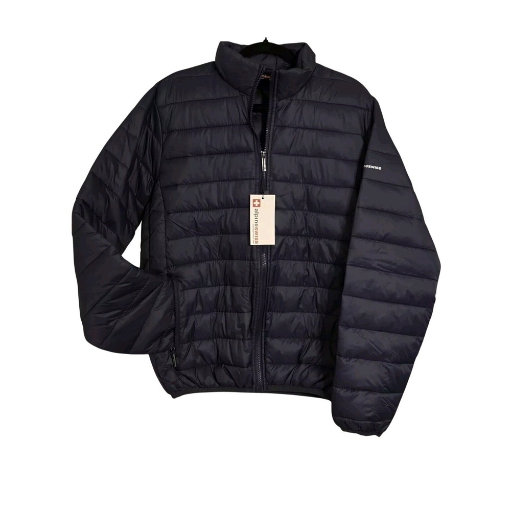 AlpineSwiss Puffer Jacket Light Down Alternative Bubble Coat Niko Packable